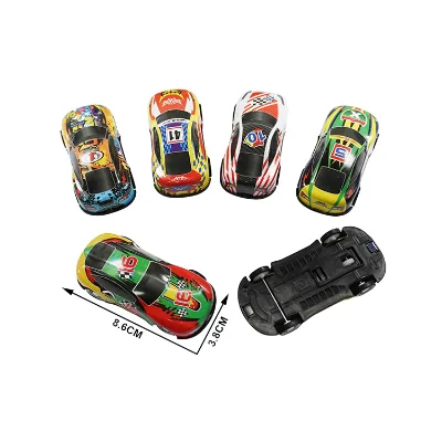Metal Alloy Iron Tin Friction Push Pull Back Car Toy for Kids
