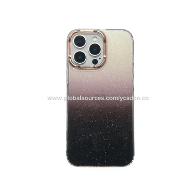 PC+TPU hybrid material big camera hole and two color gradient four sides protection anti-scartch mobile phone case