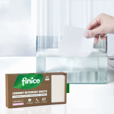 Eco Friendly Disposable Solid Detergent Pods & Tablets Oxygen Bleach 40 Sheets Super Concentrated Low Foam