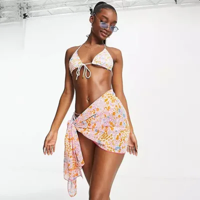 Customized Printed Hawaii Sarongs GOOD Quality Beach Sarong Wrap Tropical Flower Sarongs