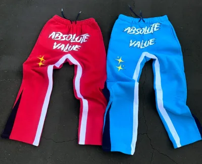 Custom Wholesale Cargo Y2k Pants Men Retro Street Trend Slim Fit Baggy Flare Stacked Straight Leg Sweat Y2k Pants