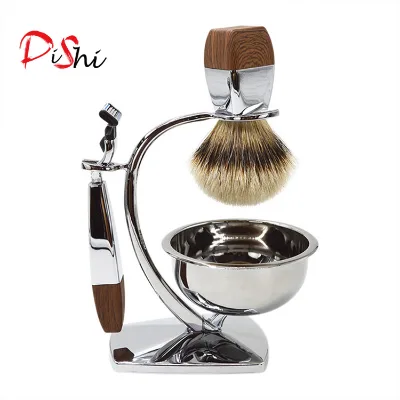Luxury Silvertip Badger Hair Shaving Brush Very Good Quality Shaving Bowl Mug  Stand Shaving razor
