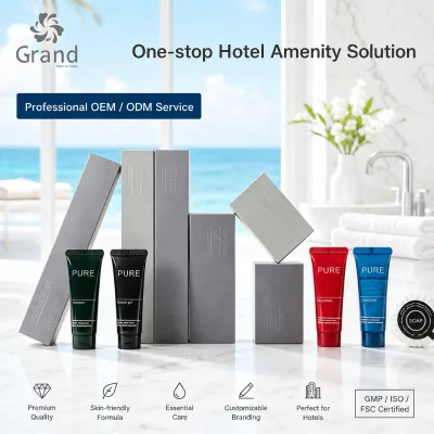 Alcohol-free SLS-free Hotel Amenity Set Gentle Formula Guest Toiletries Kit for Sensitive Skin and Family Resorts
