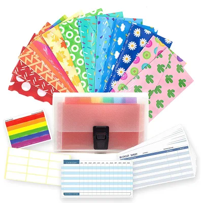 Joytop Wholesale Waterproof Plastic Money Cash Budget Envelopes Wallet Pvc