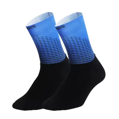High Quality Men's Cycling Socks Knitted Stripe Pattern Crew Size Free Fit logo for Cycling Sports