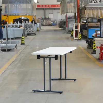 Modern Foldable School White Metal Home Office Furniture Folding Tables Study Training Desk