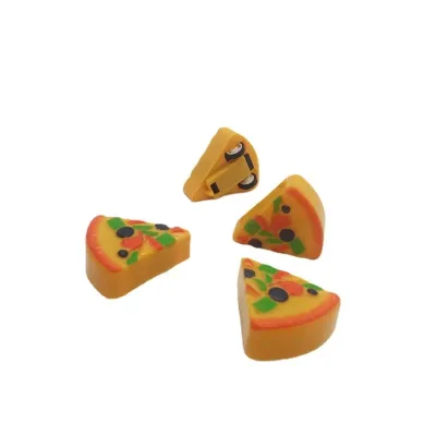 Mini Plastic Rebound Pizza Simulation for House Play & Kitchen Small Food & Sugar Toys Accessory