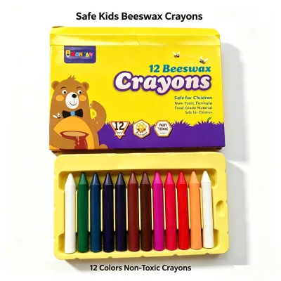 Bulk Supply Certified Beeswax Crayons Custom Color Oem Gift Box Beeswax Crayon Set