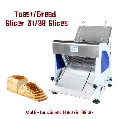 Electric Automatic New Bread Slicer Machine Adjustable Thickness 12mm Easy Operate for Sourdough Hamburger Baguette Bakery Use