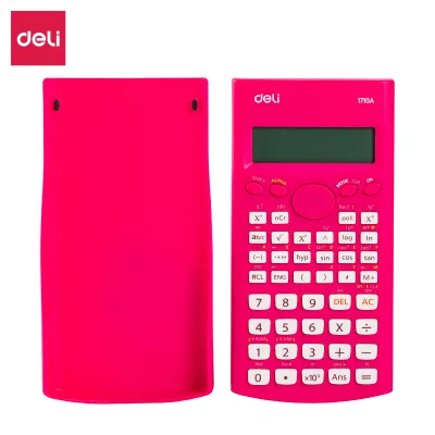 Deli E1710A #Scientific Calculator #240F-10+2 Digit Battery +solar dual Power Clean Large Screen 240 Functions slip Cover Exam