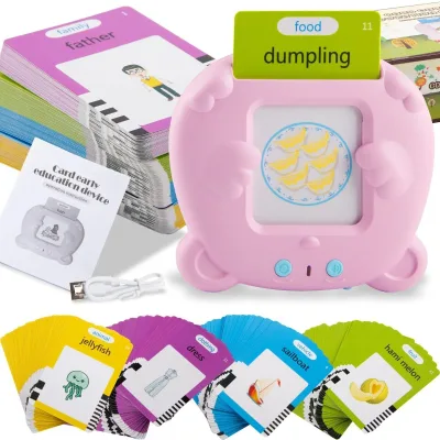 Musical Animal Shape Talking Flash Cards Learning Toys Educational Toy for 5-7 Year Olds English Enlightenment Battery Power