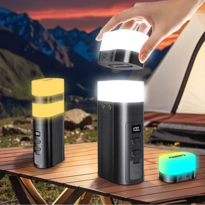 Ultralight Camping Pocket Lamp Dual Light Source Stackable Combination Handheld Easy Carry Outdoor Light For Backpacking Camping