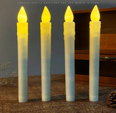 Plastic LED Candle Stick Battery Operated Led Taper Flameless Candle for Wedding Christmas Birthday Decoration