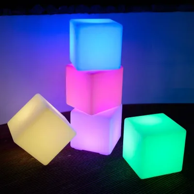 Party 10CM Square Rechargeable LED Cube Light Mini Decor Lamp Remote Control Back to School New Year Graduation/Thanksgiving