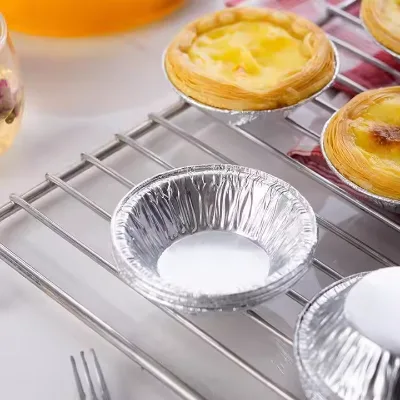 Factory Direct Food Grade Disposable Aluminum Foil Egg Tart Container Mold Home Baking Cake Tools