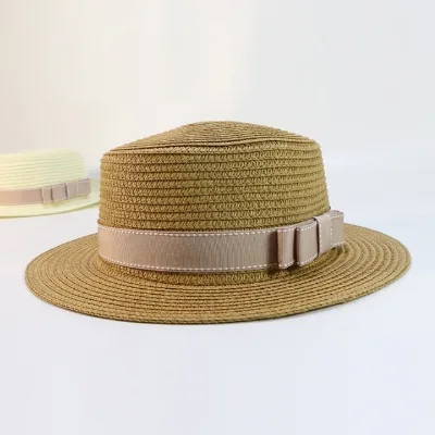 Summer Hats Outerdoor Child Kids Bow Knot England Sun Straw Hat for Kids