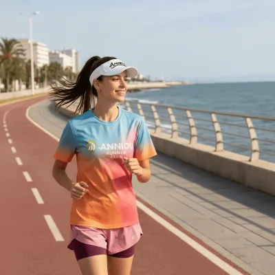 Ice Cool Sporty Woven Dry Fit Performance Tee Women Ultra Light Rainbow Breathable Quick Dry Short Sleeve Running Top