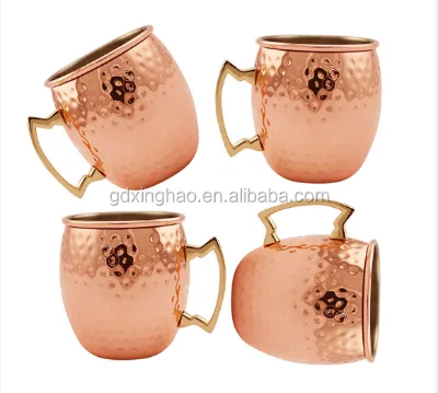 Hot Selling Food Grade Classical Pure Moscow Hammered Cooper Mule Mug