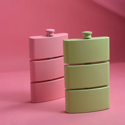 Outdoors Three-part Mini Liquor Metal Portable Stainless Steel Gift Party Birthday Flask