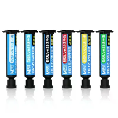 MaAnt 3 Seconds Quick Dry Oil UV Curable Ink Welding Paste Flux Oil for PCB Board Jumping Wire Soldering Repair Solder Mask