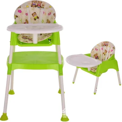 Factory Detachable Restaurant Highchair Portable Cheap Feeding 3 in 1 Baby High Chair