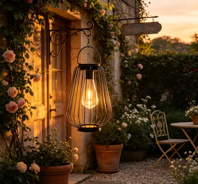 Solar Garden Light Outdoor Garden Terrace Path Landscape Light Yard Driveway Lawn Walkway Decorative Lantern Waterproof Hanging