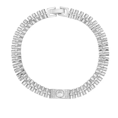 S925 Silver Bracelet for Men and Women Fashion Strap Zircon High-end Hip-Hop Men's Silver Bracelet Fine Jewelry