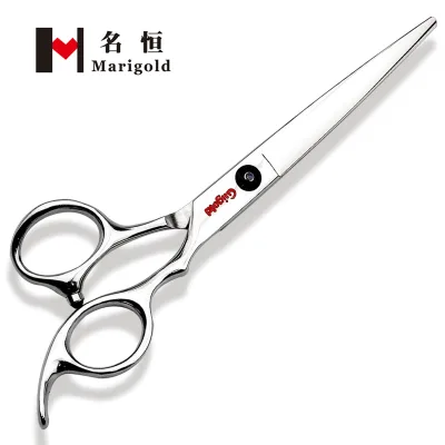 OEM Marigold Professional Sharp 6-inch 58-60HRC Stainless Steel Barber Scissors Ergonomic Handle Hair Salon Supplies