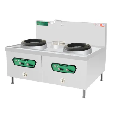 Special Offer High Temperature Stainless Steel Double Burner Stove Fast Food Restaurant