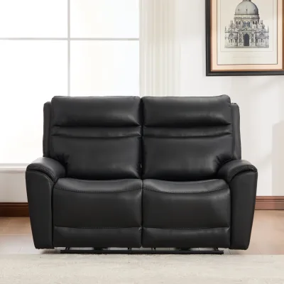Electric Leather Recliner Sofa Set Genuine Leather Equipped With Ambient Lighting Surround Speakers for Home