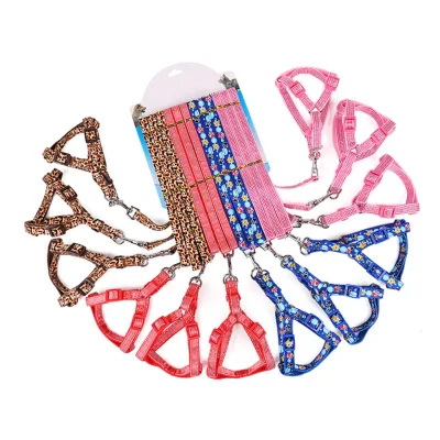 New Custom Designer Soft Padded Sublimation Patterns Pet Supplies Colorful Dog Leash Set Pet Neoprene Adjustable Dog Harness