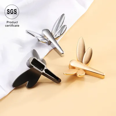 Modern Zinc Alloy Wall Mount Coat Hook Matte Black Brushed Gold Clothes Hanger for Bedroom Wardrobe