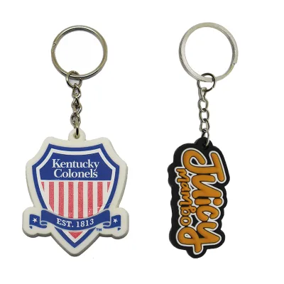 Factory Design Logo Key Chain Custom Soft Rubber Keychains Silicone Personalized 3D 2d Customized Keyring Key Chain