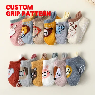 Cartoon Animal Ankle Socks for Kids Non-Slip Cotton Toddler Casual Knitted Socks for Summer Wholesale OEM Children's Socks