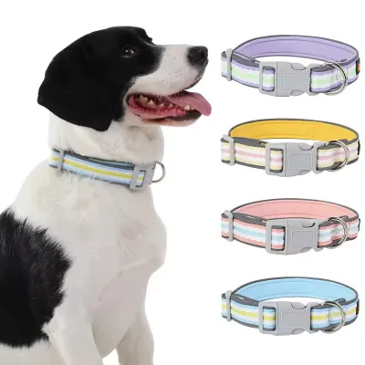 Large Durable Reflective Eco-Friendly Simple Fashion Polyester Dog Collar