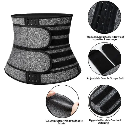 Women's Elastic Two-Strap Abdominal Control Waist Cincher Universal Fit Lumbar Support Shaper