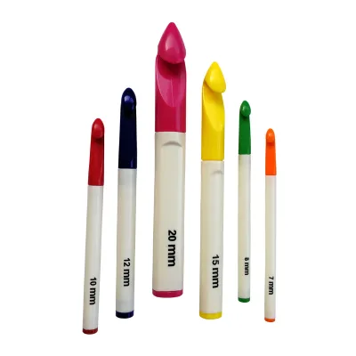 Rough hollow tube large crochet hook travel plastic crochet hooks