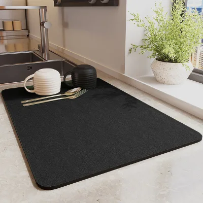 Coffee Machine Absorption Dishes Dry and Anti -slip bar Drain Pad Kitchen Table Pad Dining Table Free Washing Pad