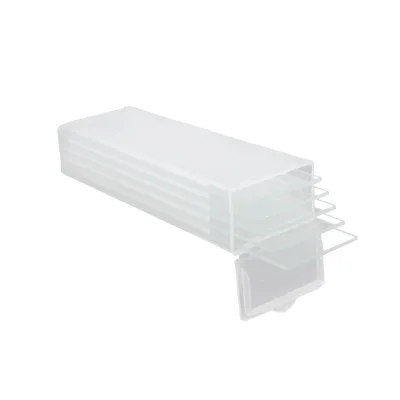 5 Position PP Plastic Slide Holders Storage Box Transparent Microscope Slide Mailer