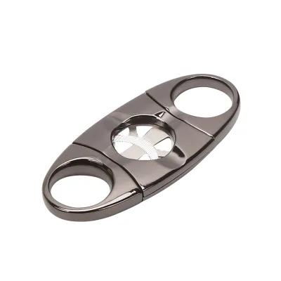 Zinc Alloy Cigar Cutter with Sharp Stainless Steel Blade, Ergonomic Handle Assorted Color Clipper | Travel Smoking Accessory