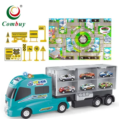Container Electric Truck Friction Power Slide Car Container Toy