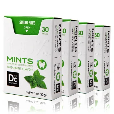 Cooling Polor Mints Refreshing Throat Soothers Xylitol Candy Factory Supplying Customized Flavor Functional  Lozenges