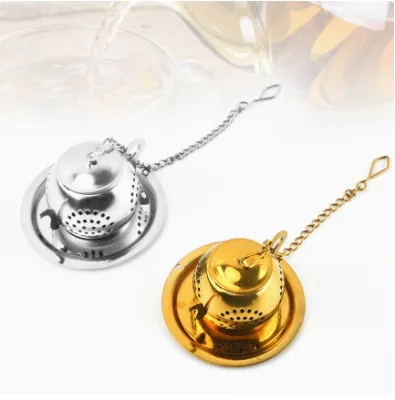 Stainless Steel Round Teapot Shaped Tea Infuser Round Teapot Shaped Tea Infuser Tea Set Accessories