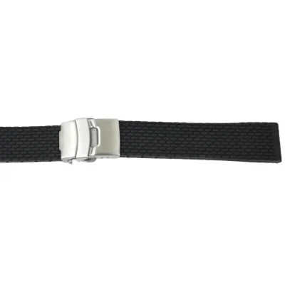JD031 Classic Fashion Smart Watch Bands Black Silicone Water-Resistant Unisex Custom Logo Sizes 18-24mm Silicone Strap