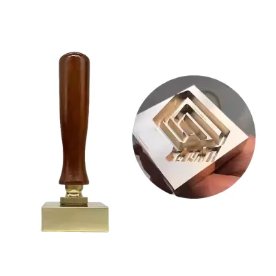 Letter Ice Stamp Initial Ice Cube Stamp With Removable Brass Head & Wood Handle Vintage 1.2" Ice Branding Stamp for Cocktail