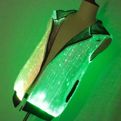 Hot Selling Led Colorful USB Rechargeable Luminous Clothes Rave Optic Fiber Led Light up Hoodie for Christmas Party