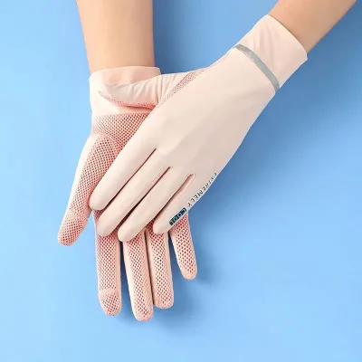 Summer Ice Silk Sun protection Gloves for Women UV protection Driving Outdoor Cycling Flip Cover Touch Screen Gloves.Z0982