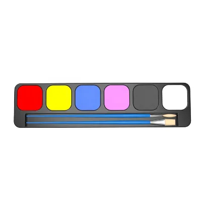 Best Quality Perfect 6 Color Water Based Face and Body Paint Kit With Stencils for Kids Halloween Celebrations