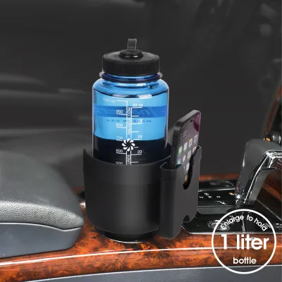 Plus Integral Upgraded Universal Car Cup Holder Cell Phone Mount Expander Organizer with Adjustable Base for Large Cups