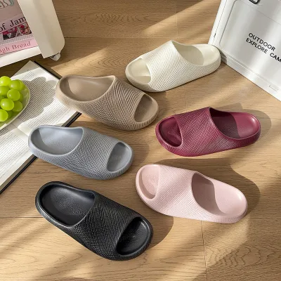 Mens 2026 New-Season Indoor 3D-Textured Head Toe Slippers All Seasons; Non-Slip Wear-Resistant Deodorizing EVA Slippers